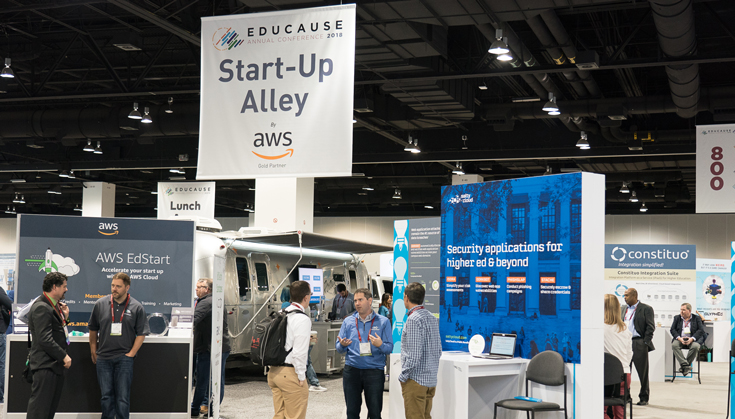 photo of Start-Up Alley in the exhibit hall