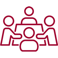 icon: 4 silhouettes around a table