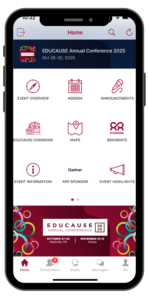 phone showing the mobile app on screen