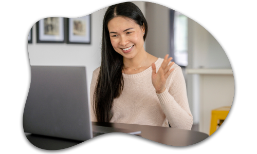 Person in front of a laptop