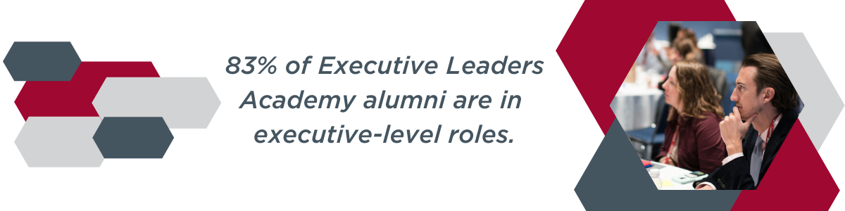83% of Executive Leaders Academy alumni are in executive-level roles.