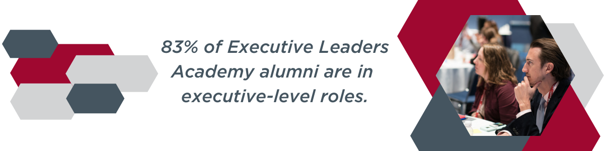 83% of Executive Leaders Academy alumni are in executive-level roles.
