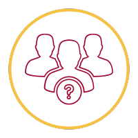 icon: 3 silhouettes with a question mark in front