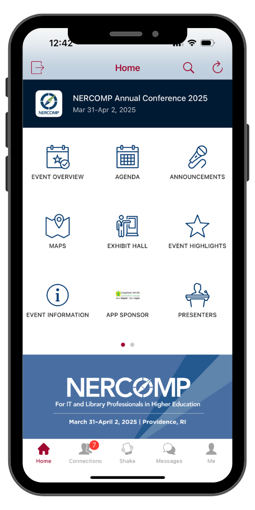NERCOMP Annual Conference mobile app screen capture