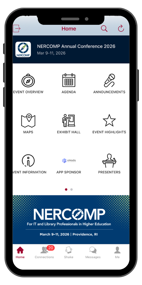 NERCOMP Annual Conference mobile app screen capture