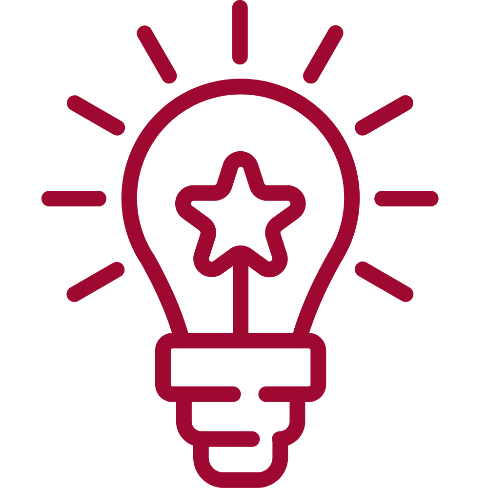 icon: lightbulb with a star in it
